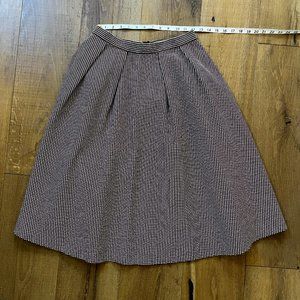 Vintage inspired Plaid and Pleated A-Line Skirt